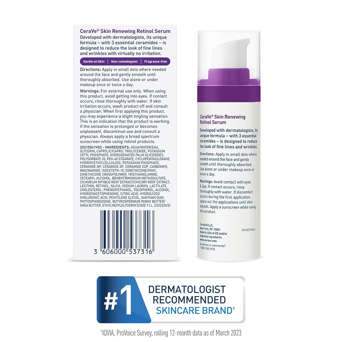 CeraVe Anti Aging Retinol Serum - Texture, Swatch & Consistency | original imported packaging available on Curat Cart India