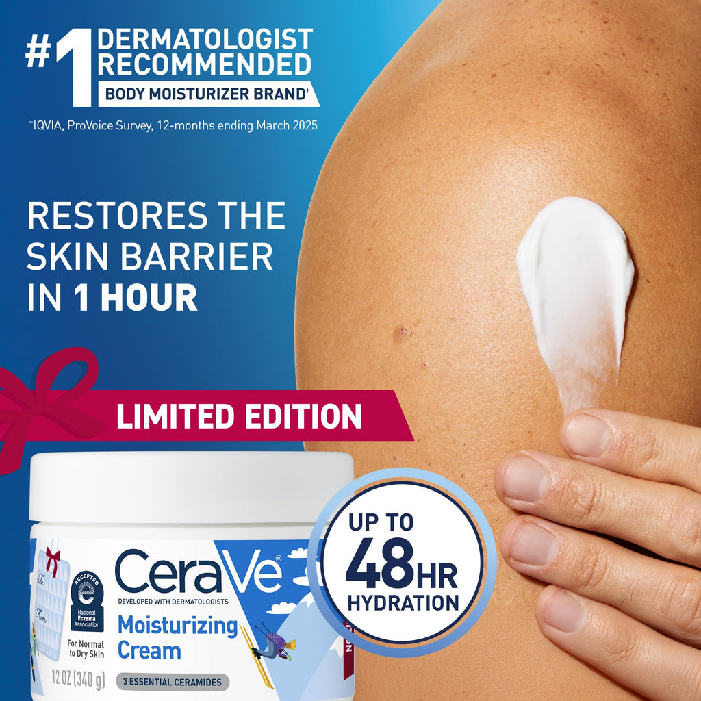 CeraVe Après Ski Moisturizing Cream offers premium hydration, restoring skin barrier in 1 hour. Available at Curat Cart.