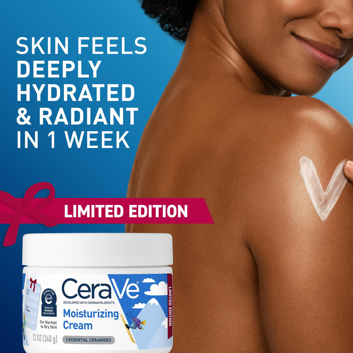 CeraVe Après Ski Moisturizing Cream hydrates skin deeply and radiantly. Perfect for daily use, available at Curat Cart.