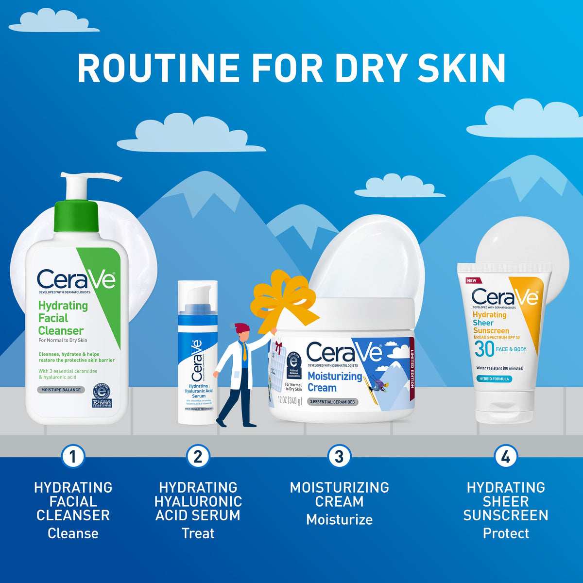 CeraVe Après Ski Moisturizing Cream offers 100% authentic hydration for dry skin. Available at Curat Cart in India.