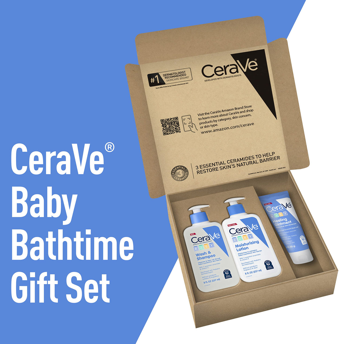 CeraVe Baby Bath Set Essentials - Back Label & Ingredients Details | buy 100% authentic product online in India via Curat Car