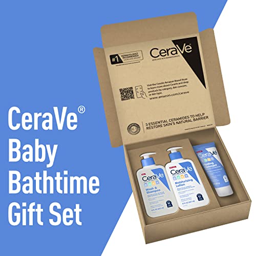 CeraVe Baby Bath Set Essentials - Texture, Swatch & Consistency | original imported packaging available on Curat Cart India