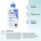 CeraVe Baby Moisturizing Lotion in official packaging, ideal for sensitive skin, fragrance-free, available at Curat Cart.
