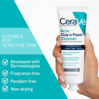 CeraVe Clay To Foam Acne Wash - Application & Usage Demonstration | buy online in India with doorstep delivery at Curat Cart