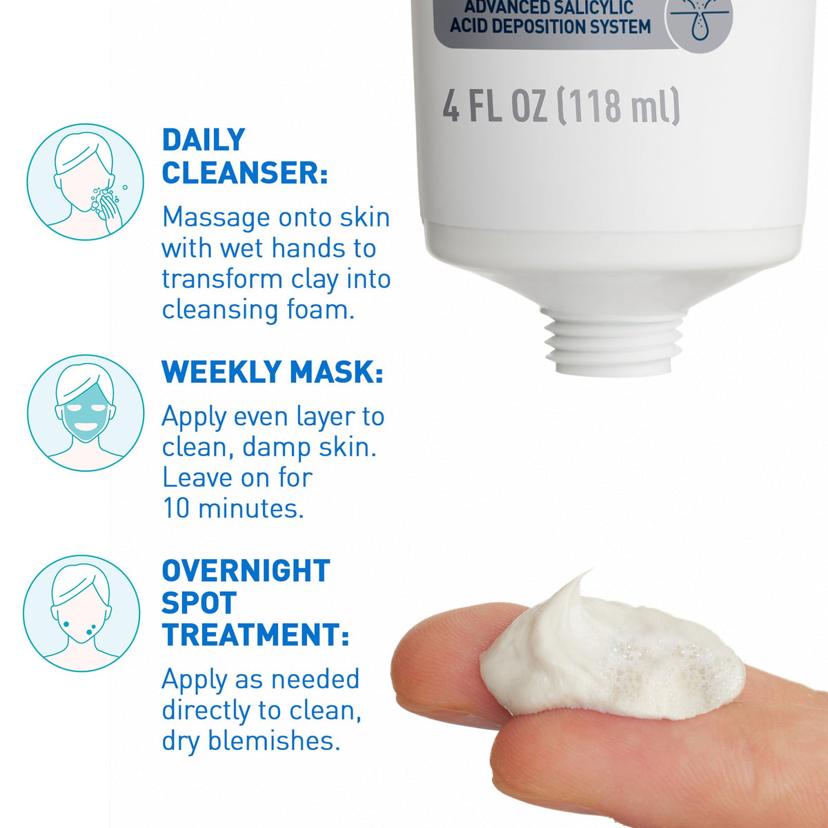 CeraVe Clay To Foam Acne Wash - Seal & Authenticity Verification | genuine imported stock available in India at Curat Cart