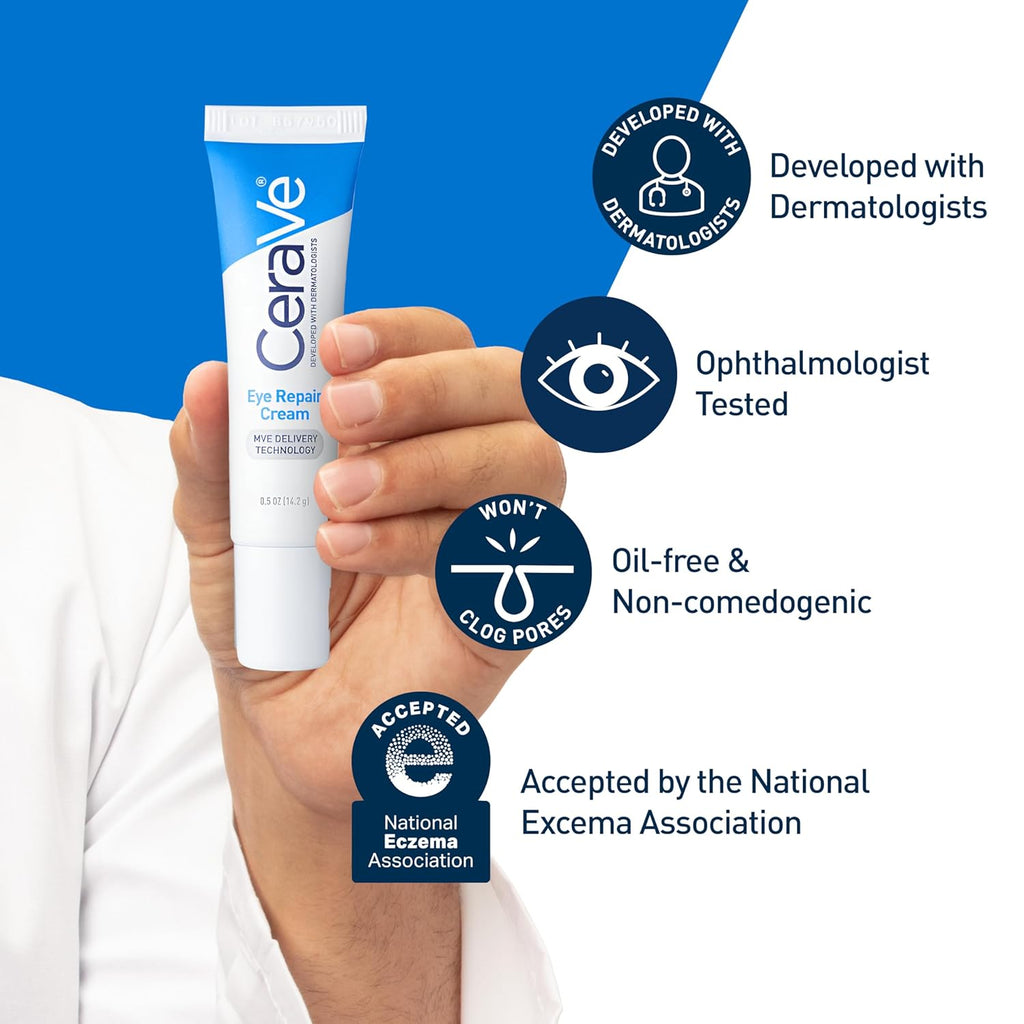 CeraVe Eye Repair Cream - Back Label & Ingredients Details | buy 100% authentic product online in India via Curat Cart