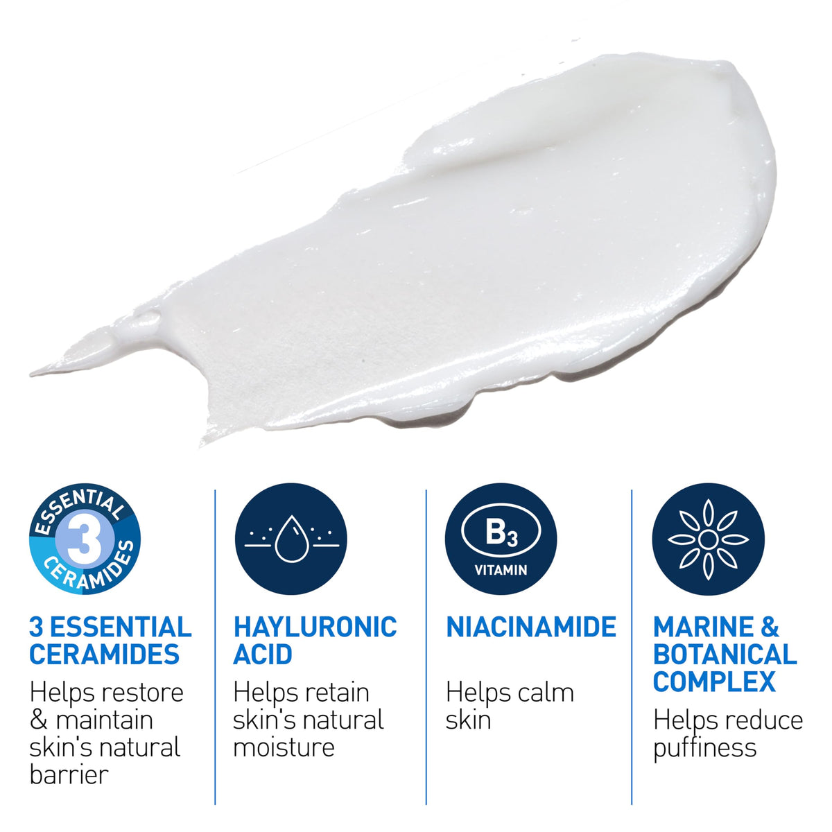 Premium imported CeraVe Eye Repair Cream features essential ceramides, hyaluronic acid, niacinamide, and botanical complex.