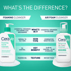 CeraVe Foaming Facial Cleanser - Application & Usage Demonstration | buy online in India with doorstep delivery at Curat Cart