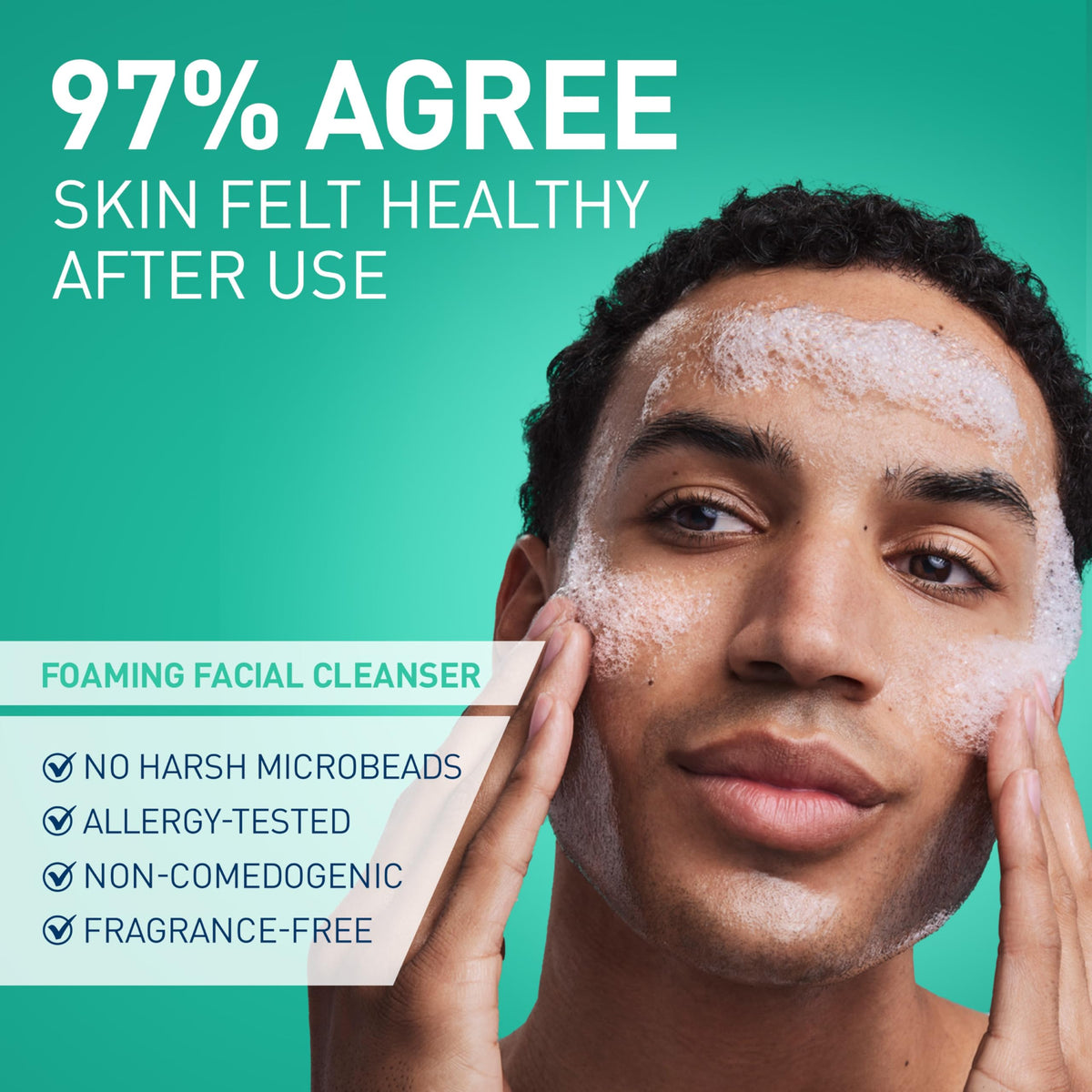 CeraVe Foaming Facial Cleanser - Side Profile & Box Packaging | original imported packaging available on Curat Cart India