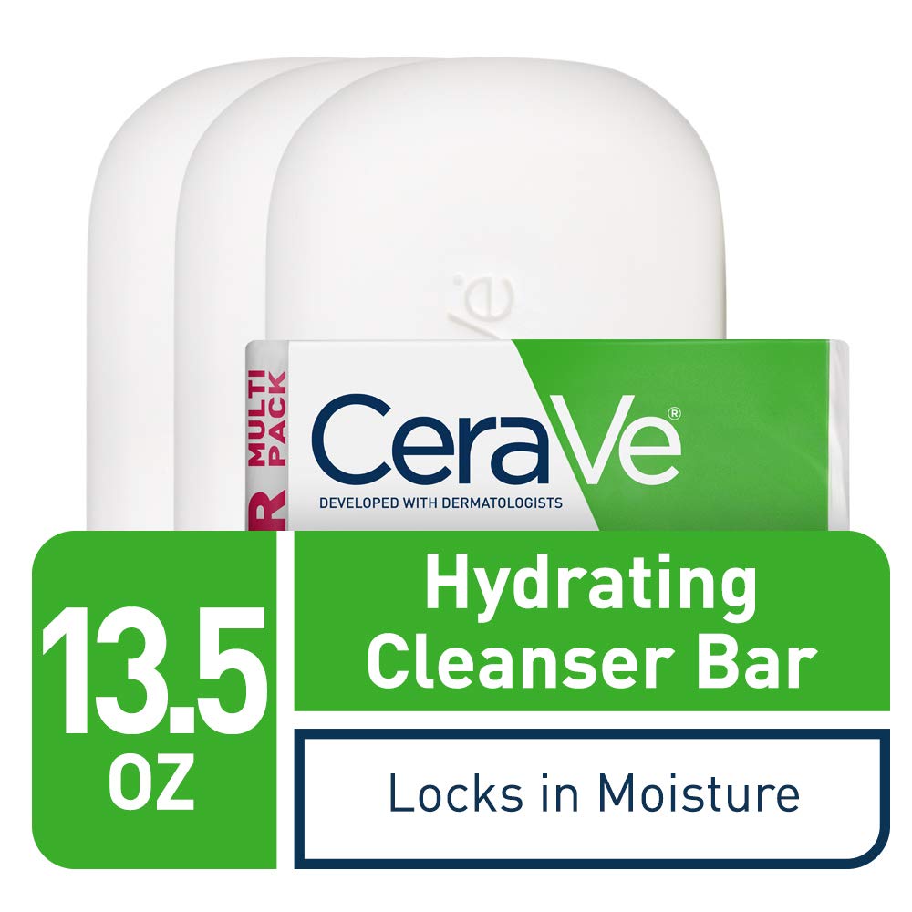 CeraVe Hydrating Cleanser Bar, 100% Authentic, locks in moisture, available at Curat Cart in India.