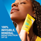 CeraVe Invisible Mineral Sunscreen SPF 50 - Side Profile & Box Packaging | genuine imported stock available in India at Curat