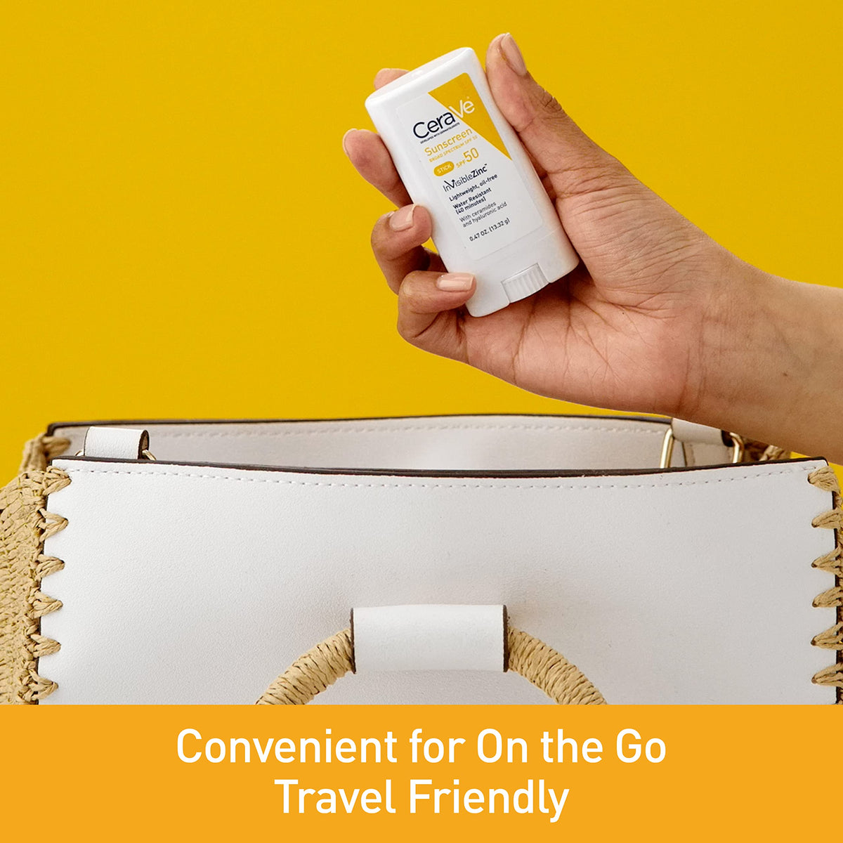 CeraVe Mineral Sunscreen Stick SPF 50 - Side Profile & Box Packaging | original imported packaging available on Curat Cart In
