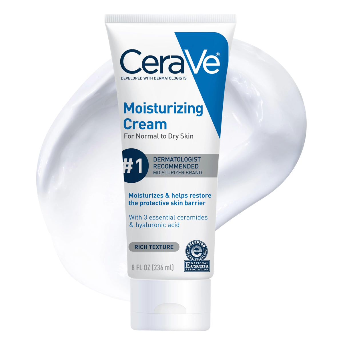 CeraVe Moisturizing Cream for normal to dry skin, endorsed by dermatologists. Verified by CuratCart for quality assurance.