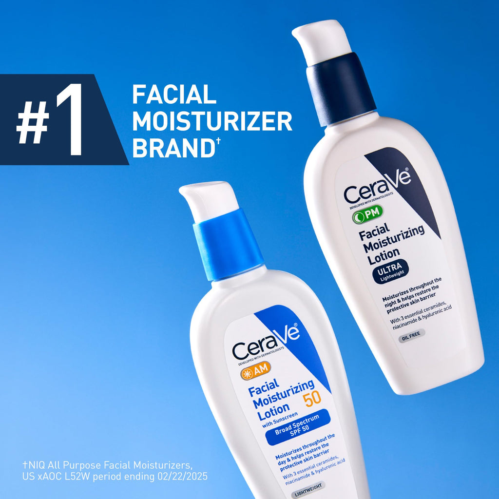 CeraVe PM Facial Moisturizing Lotion - Front Packaging & Bottle View | fast dispatch across India from Curat Cart