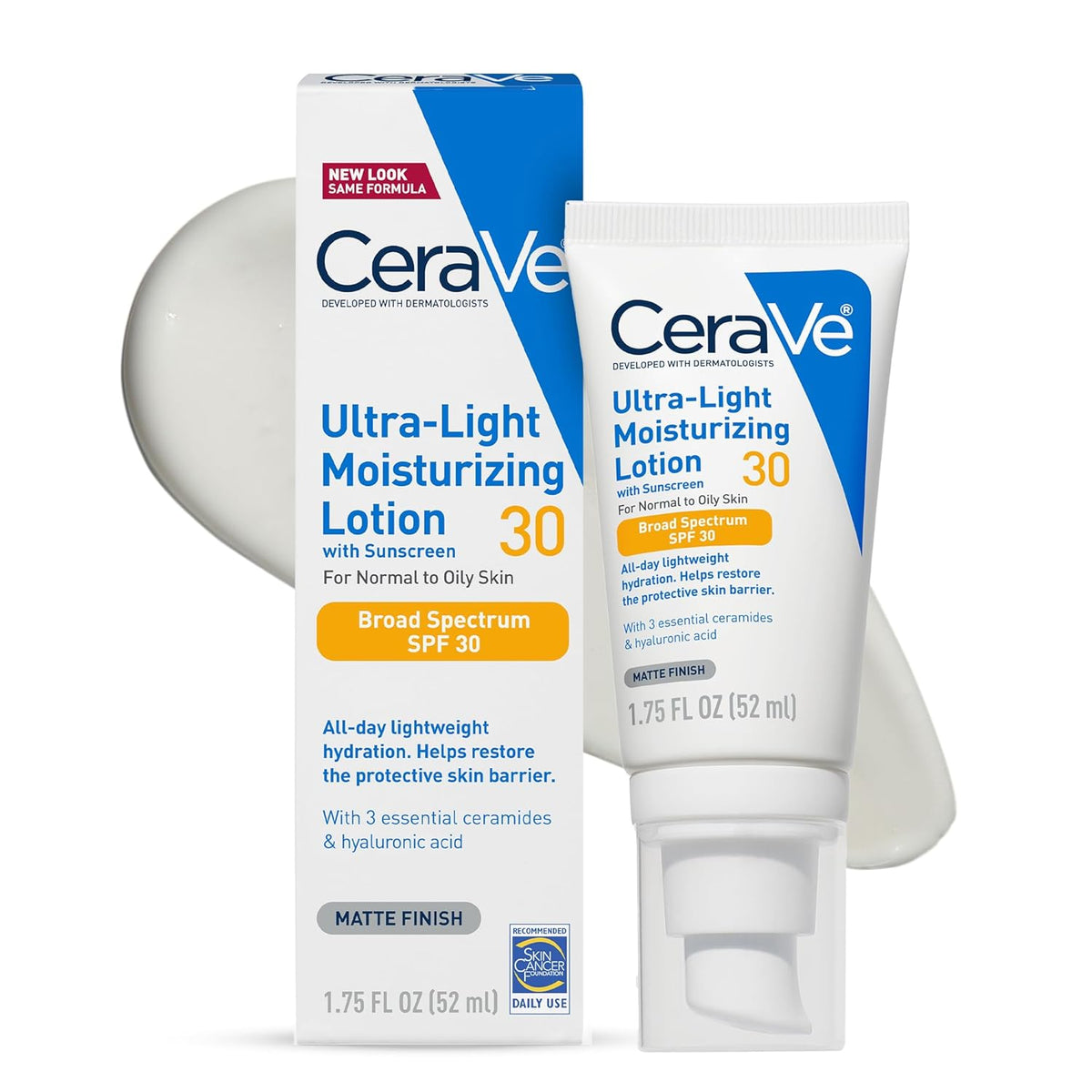 CeraVe Ultra-Light Moisturizing Lotion - Front Packaging & Bottle View | genuine imported stock available in India at Curat C