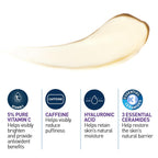 CeraVe Vitamin C Eye Cream - Texture, Swatch & Consistency | fast dispatch across India from Curat Cart