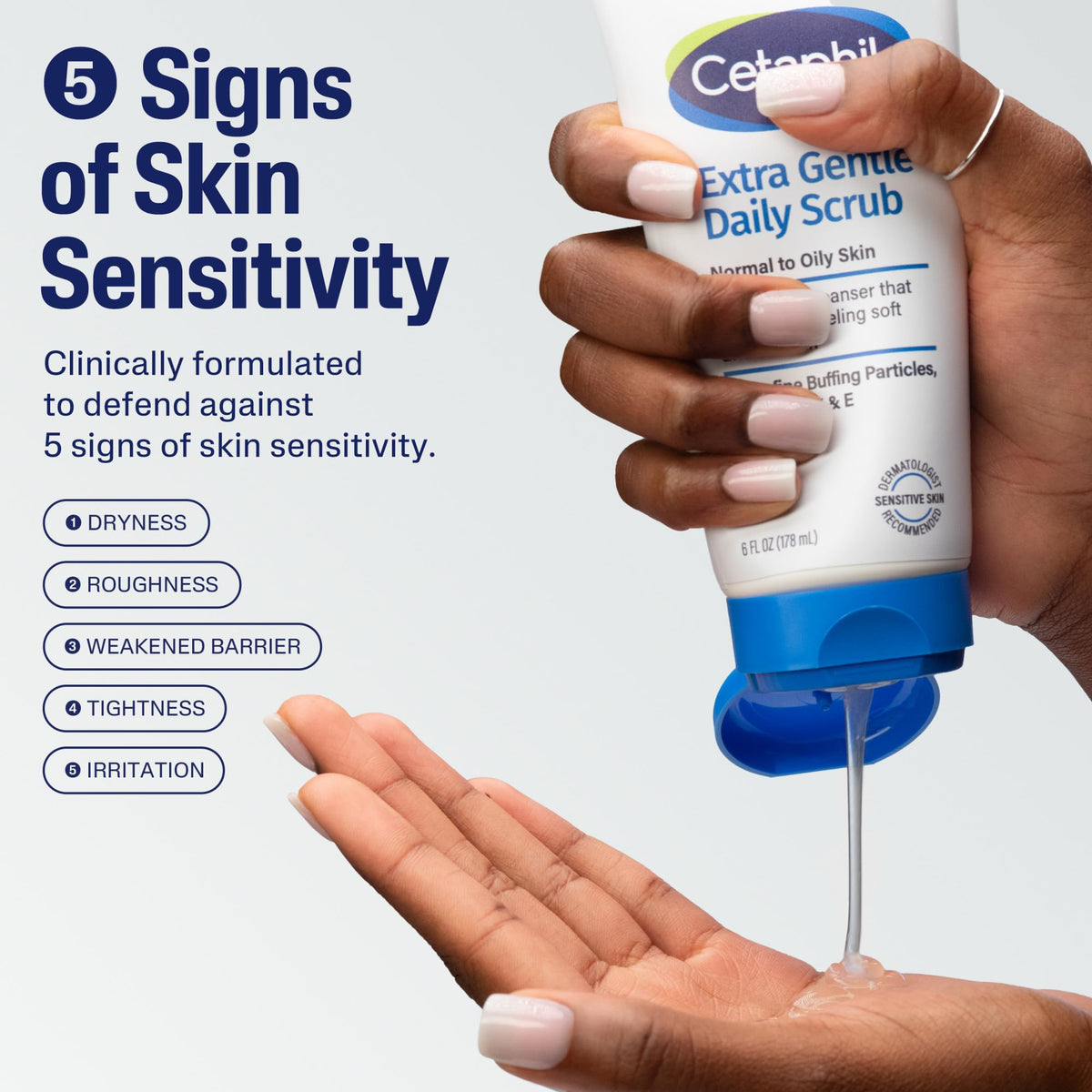 Cetaphil Exfoliating Face Wash, clinically formulated for sensitive skin, available at Curat Cart in India. 100% Authentic.