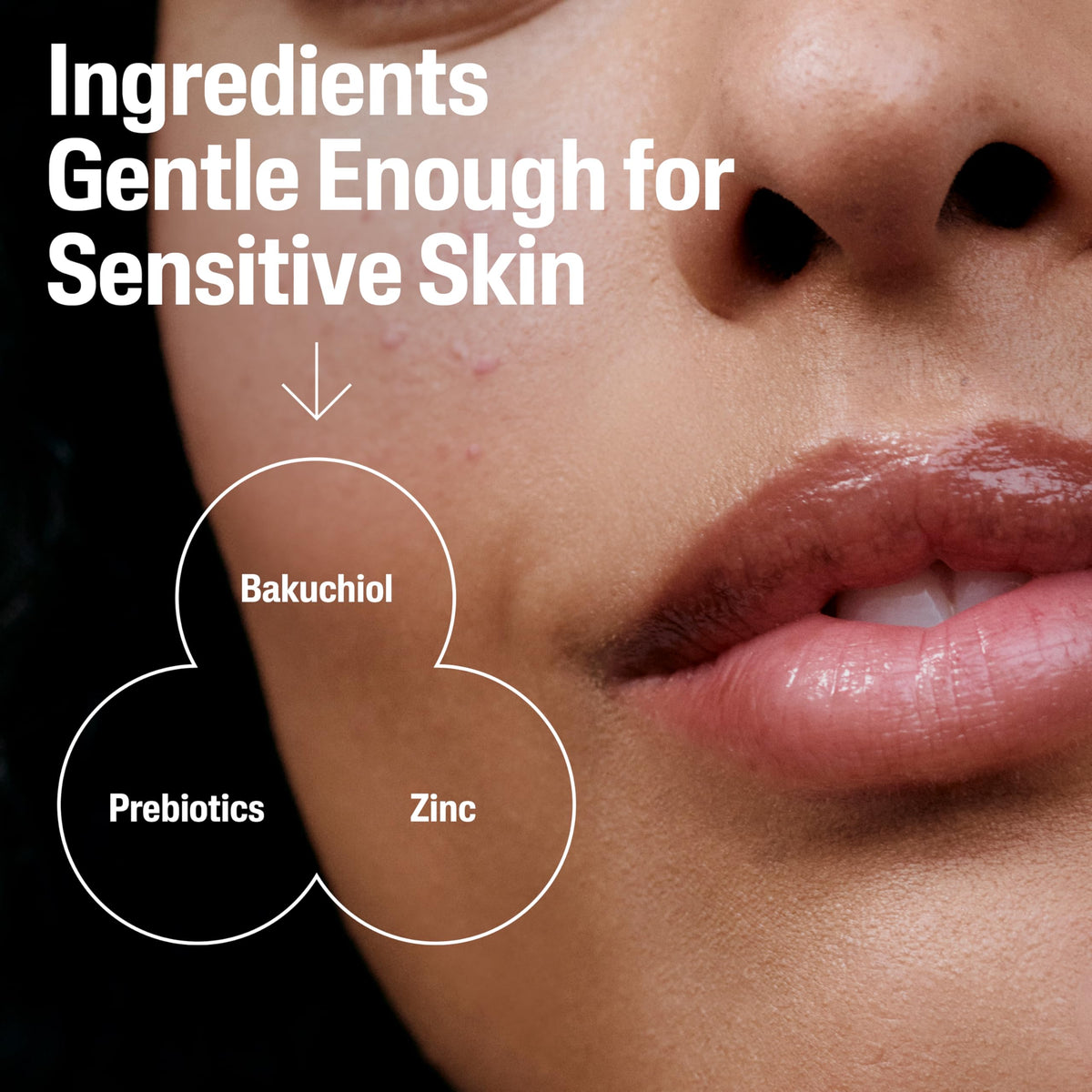 Close-up showing skin benefits of CETAPHIL Gentle Clear Serum. Verified by CuratCart for quality assurance.