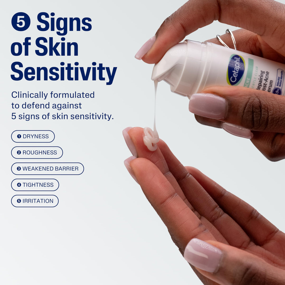 CETAPHIL Gentle Clear Serum helps combat skin sensitivity. Available in India, order online for your skincare needs.