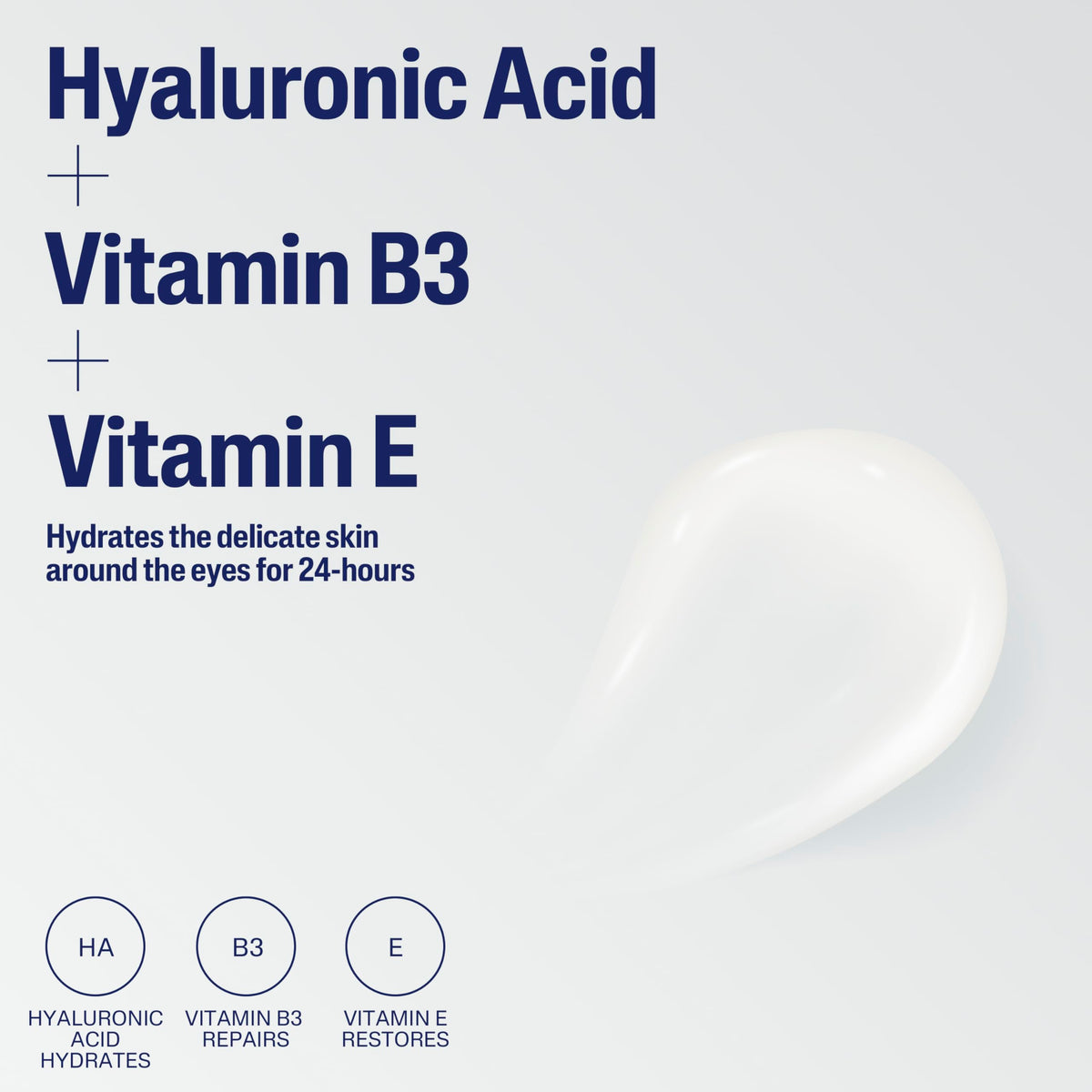 Cetaphil Hydrating Eye Gel-Cream, enriched with Hyaluronic Acid and Vitamins, hydrates and repairs delicate skin. Verified by CuratCart.