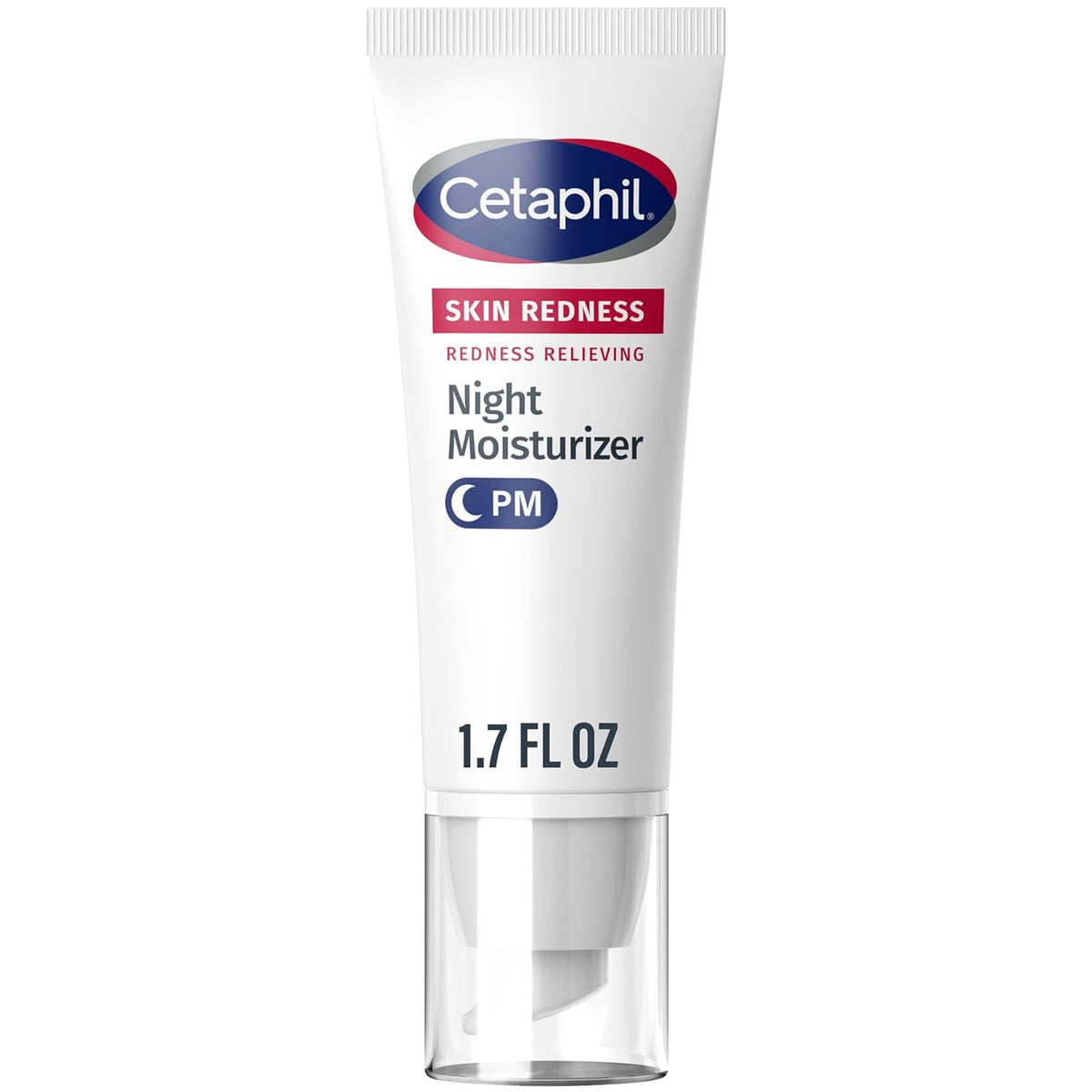 Authentic Cetaphil Night Cream Redness Relieving, 1.7 FL OZ, for soothing and moisturizing skin overnight.