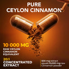 Premium Ceylon Cinnamon Capsules in high-quality packaging, delivering 10,000 mg raw equivalent. Available at Curat Cart.