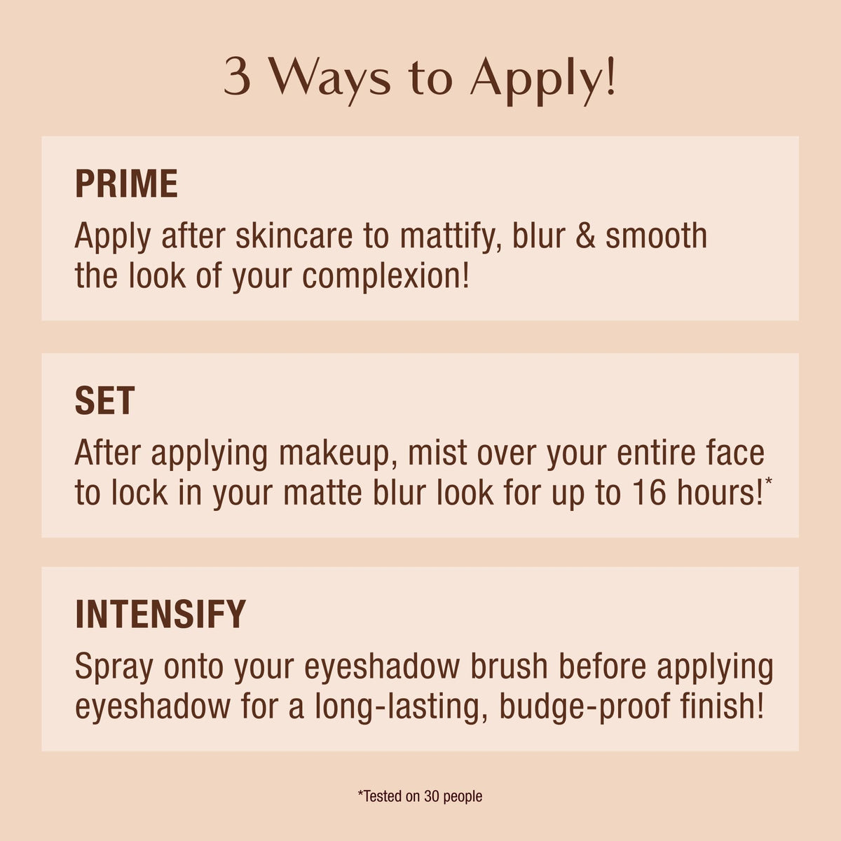 Three application techniques for achieving a flawless look with Charlotte Tilbury Airbrush Flawless Matt. Verified by CuratCart.