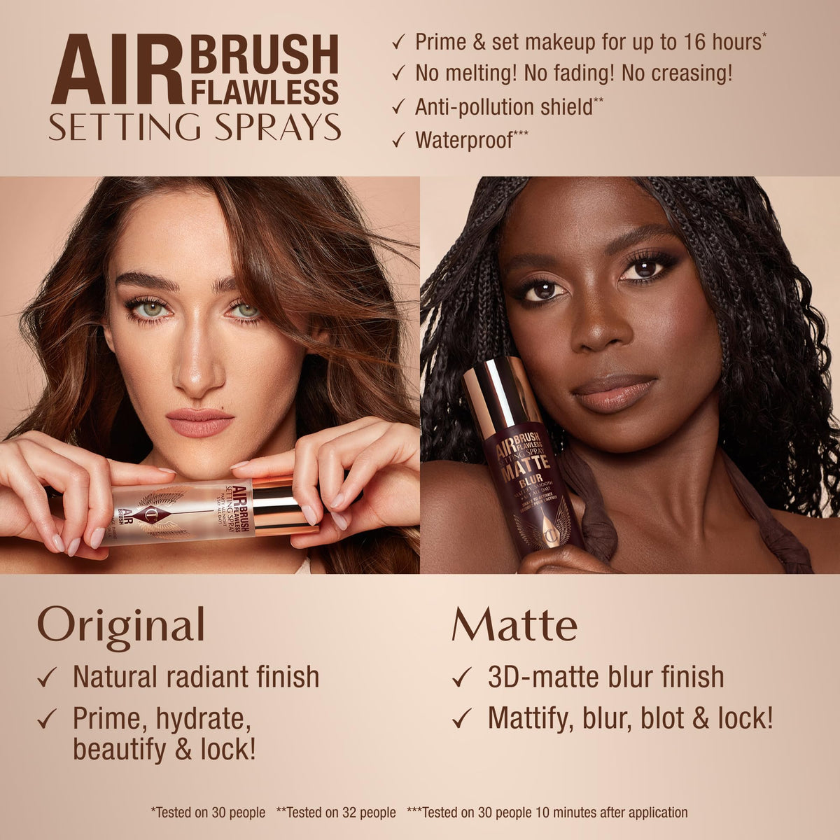 Shop Charlotte Tilbury's Airbrush Flawless Setting Spray, available in India. Mattifies, locks makeup for up to 16 hours.
