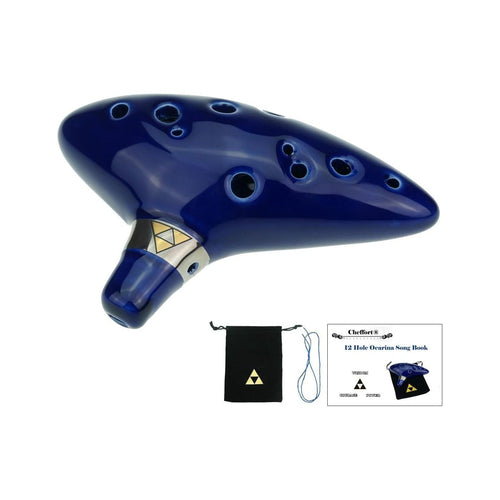 Discover the authentic Cheffort 12 Hole Ocarina, complete with a songbook and carrying pouch for easy play and transport.