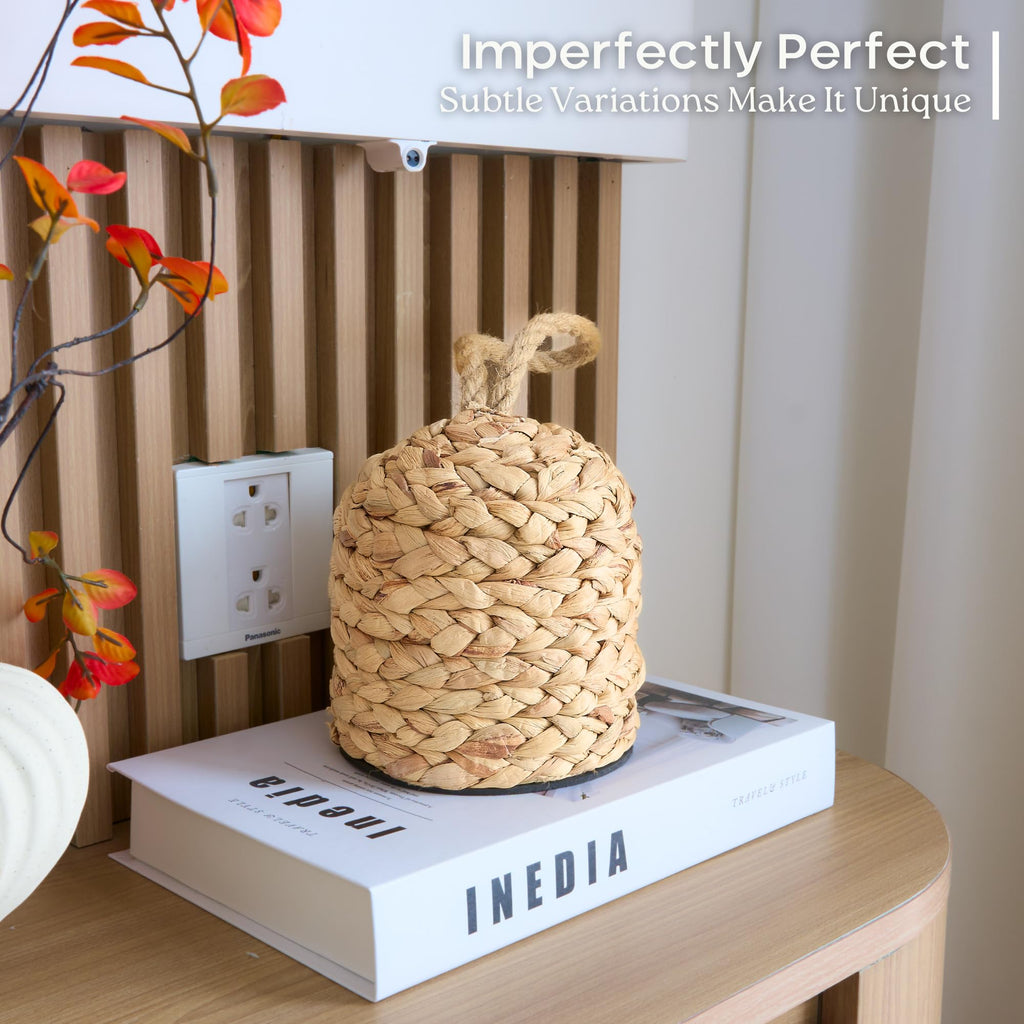 Stylish CHI AN HOME Water Hyacinth Door Stop featuring high-quality woven material, available at Curat Cart for unique home decor.