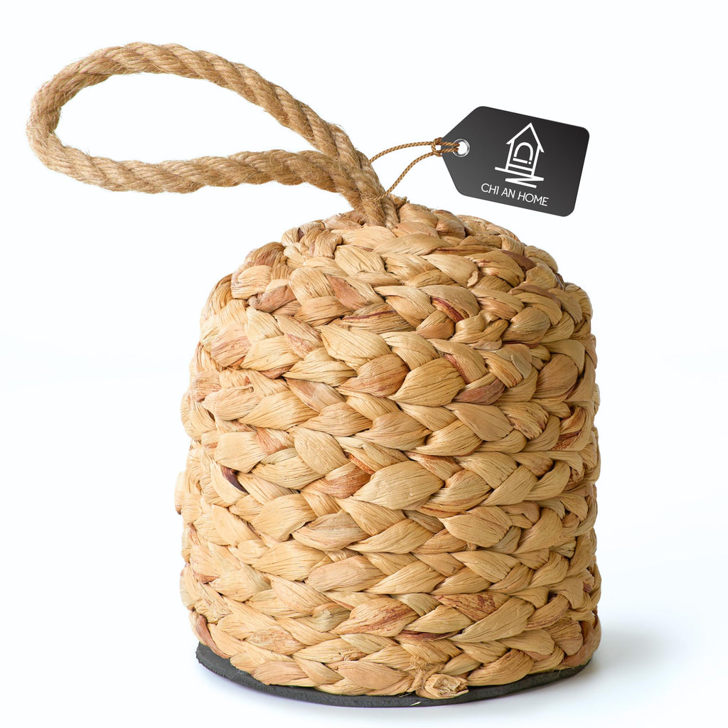 Premium imported CHI AN HOME Water Hyacinth Door Stop, perfect for stylishly securing doors. Available at Curat Cart.