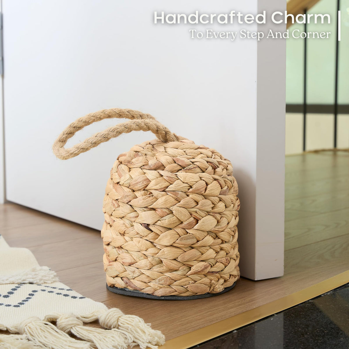 Enhance your home with the CHI AN HOME Water Hyacinth Door Stop, perfect for daily use. Available at Curat Cart.