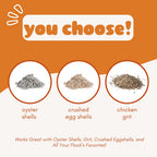 Premium Chicken Oyster Shell Feeder Combo offers high-quality oyster shells, crushed egg shells, and chicken grit. Available at Curat Cart.