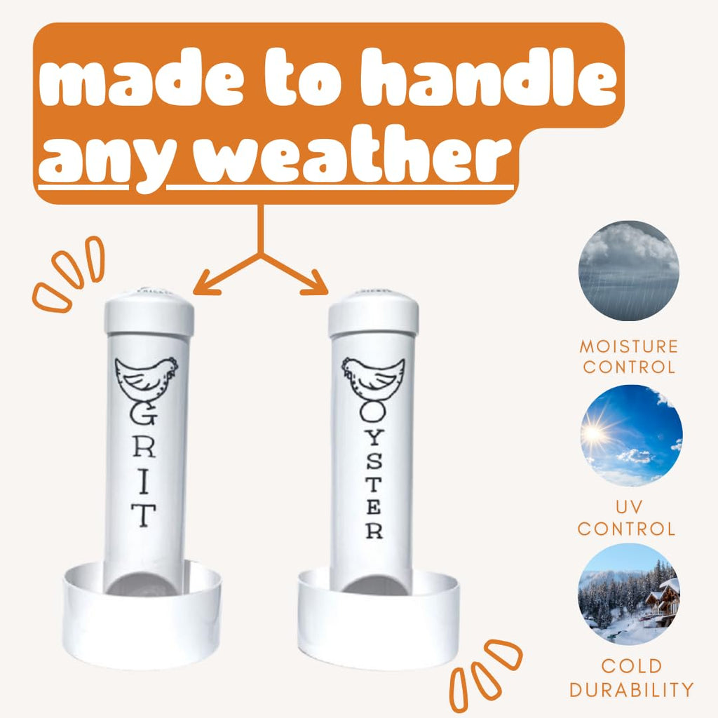 Discover the Chicken Oyster Shell Feeder Combo, designed for all weather conditions. 100% Authentic and available at Curat Cart.