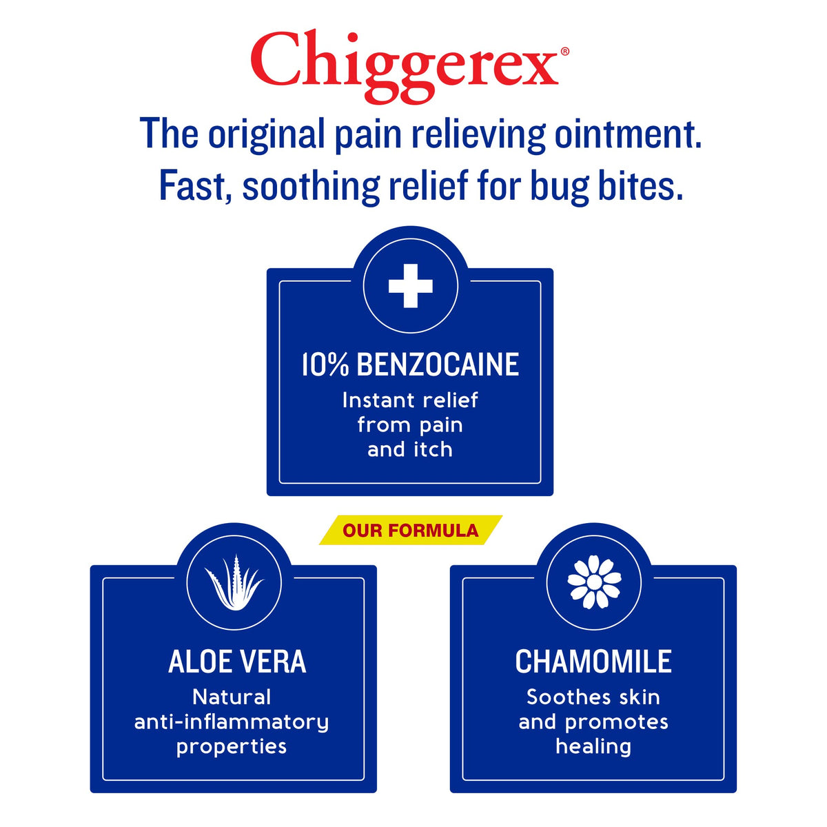 Chiggerex Medicated Ointment offers fast relief from bug bites with 10% Benzocaine. Perfect for daily use. Available at Curat Cart.