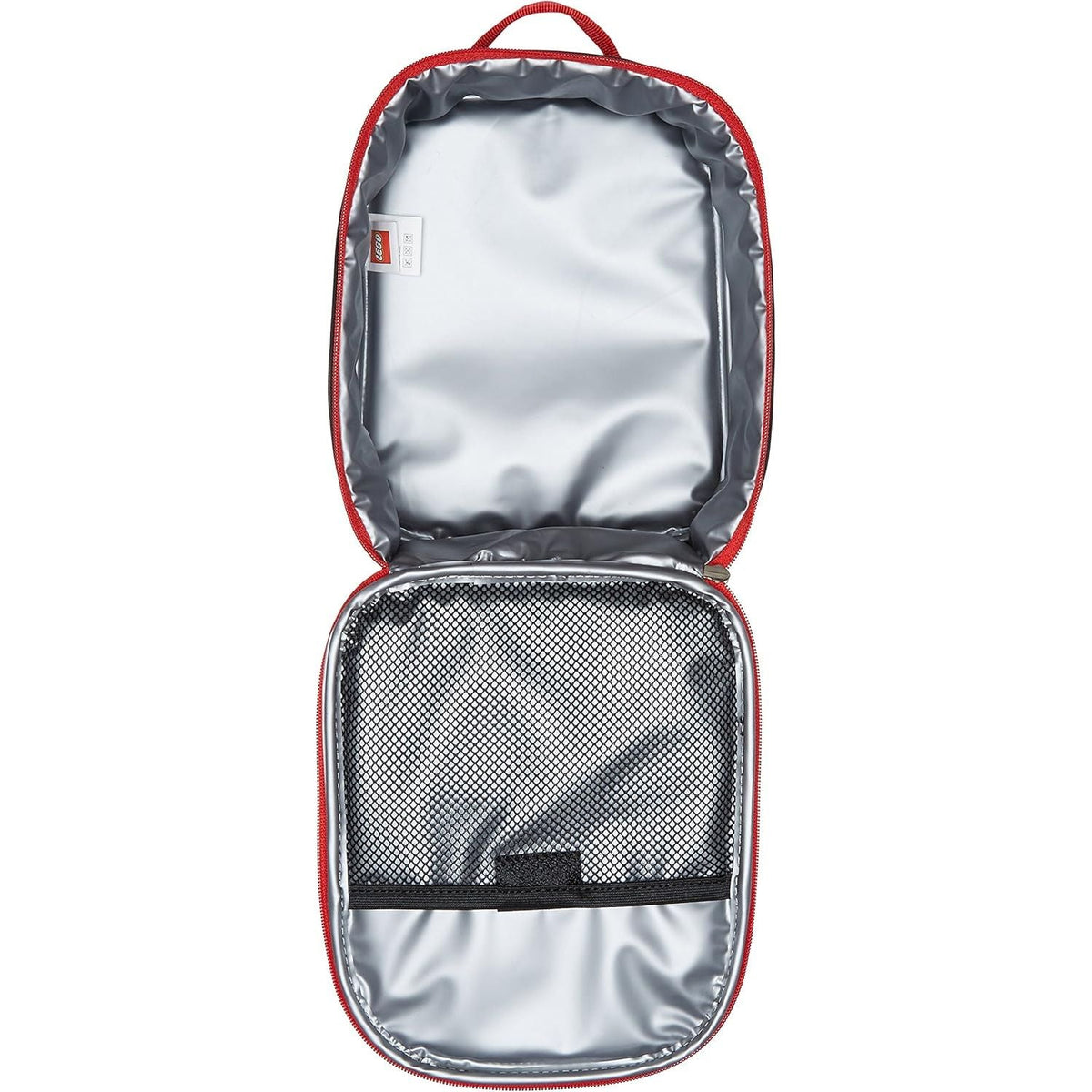 Discover the Chima Master of Fire Lunch bag, verified by CuratCart, featuring an open design with a mesh pocket for organized storage.