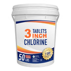 Premium imported 3-inch chlorine tablets for pools, offering 7-day longevity. Available at Curat Cart.