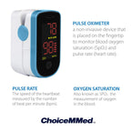 Monitor your health with the CHOICEMMed Finger Pulse Oximeter, perfect for daily use. Available at Curat Cart.
