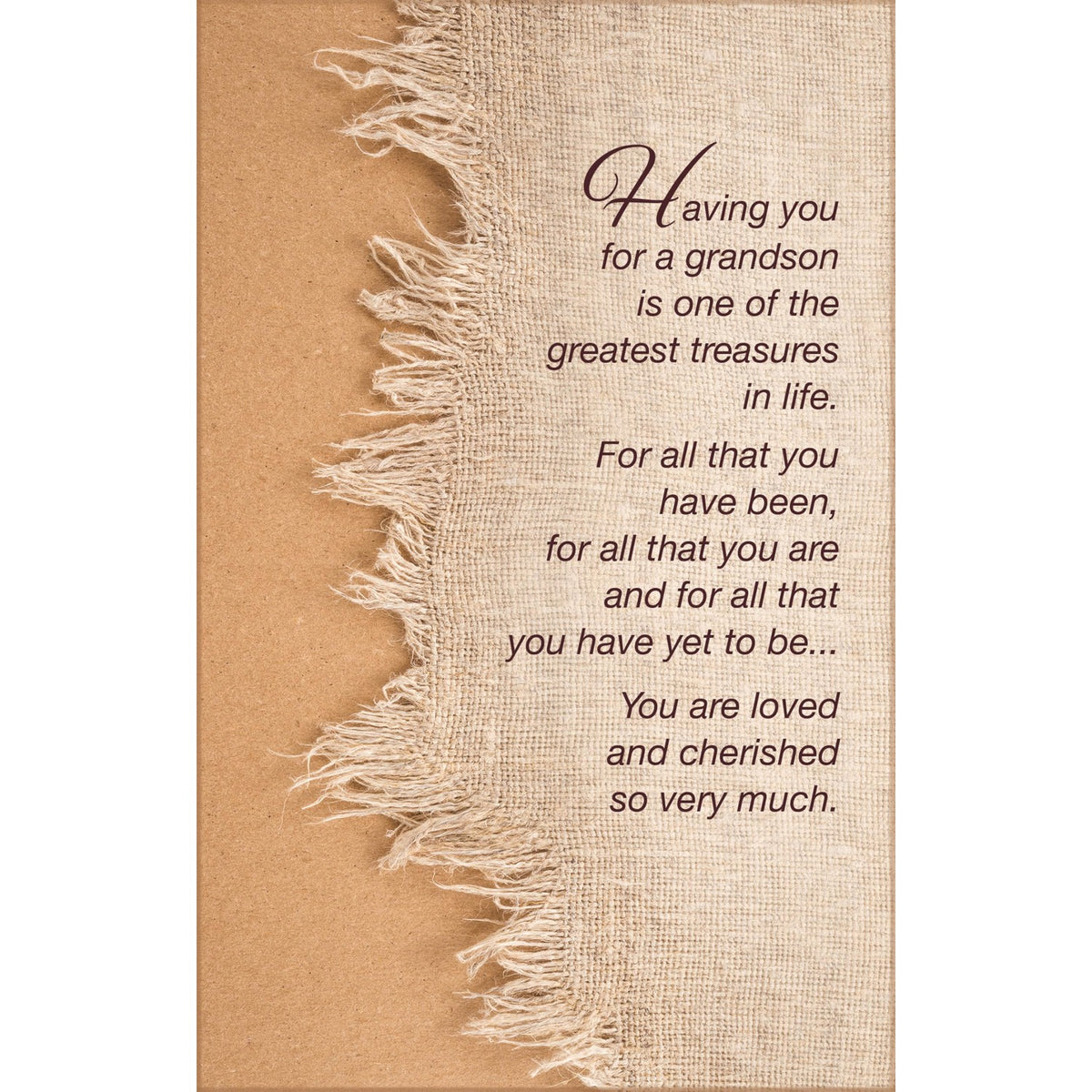 Chuck's Birthday Card For Grandson features a heartfelt message on high-quality textured paper, perfect for celebrating love. Available at Curat Cart.