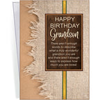 Premium imported Chuck's Birthday Card for Grandson features heartfelt message and elegant design. Available at Curat Cart.