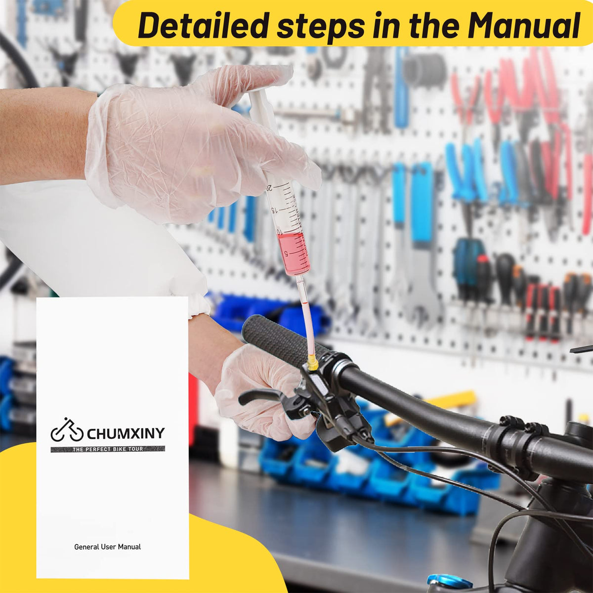 Experience premium imported quality with the CHUMXINY Brake Bleed Kit, featuring detailed instructions for easy use. Available at Curat Cart.