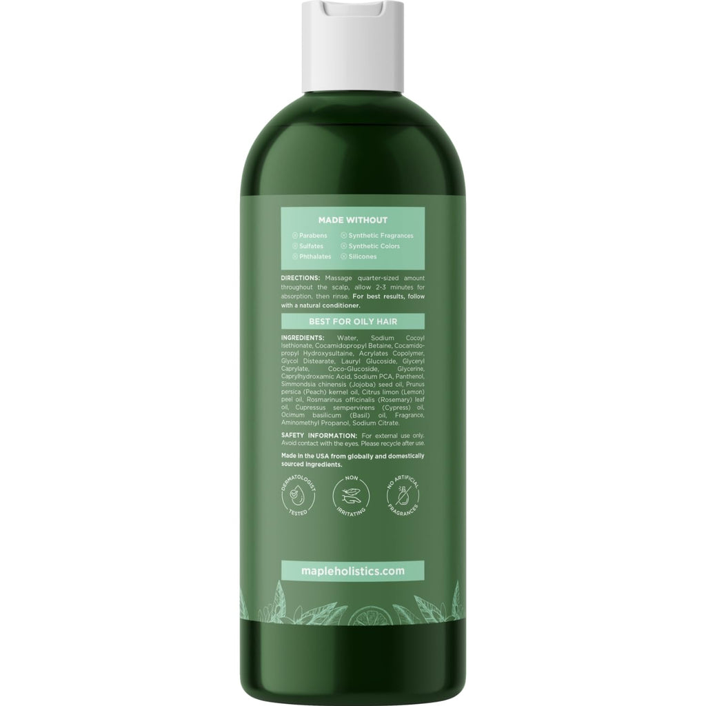 Premium clarifying shampoo for oily hair made without sulfates. Ideal for removing buildup and leaving hair refreshed.