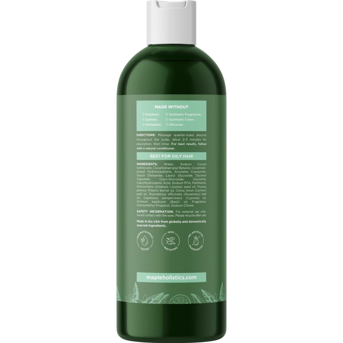 Premium clarifying shampoo for oily hair made without sulfates. Ideal for removing buildup and leaving hair refreshed.