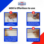 Clean-eez Mold Stain Remover Gel application guide highlighting its official packaging and ease of use. Available at Curat Cart.