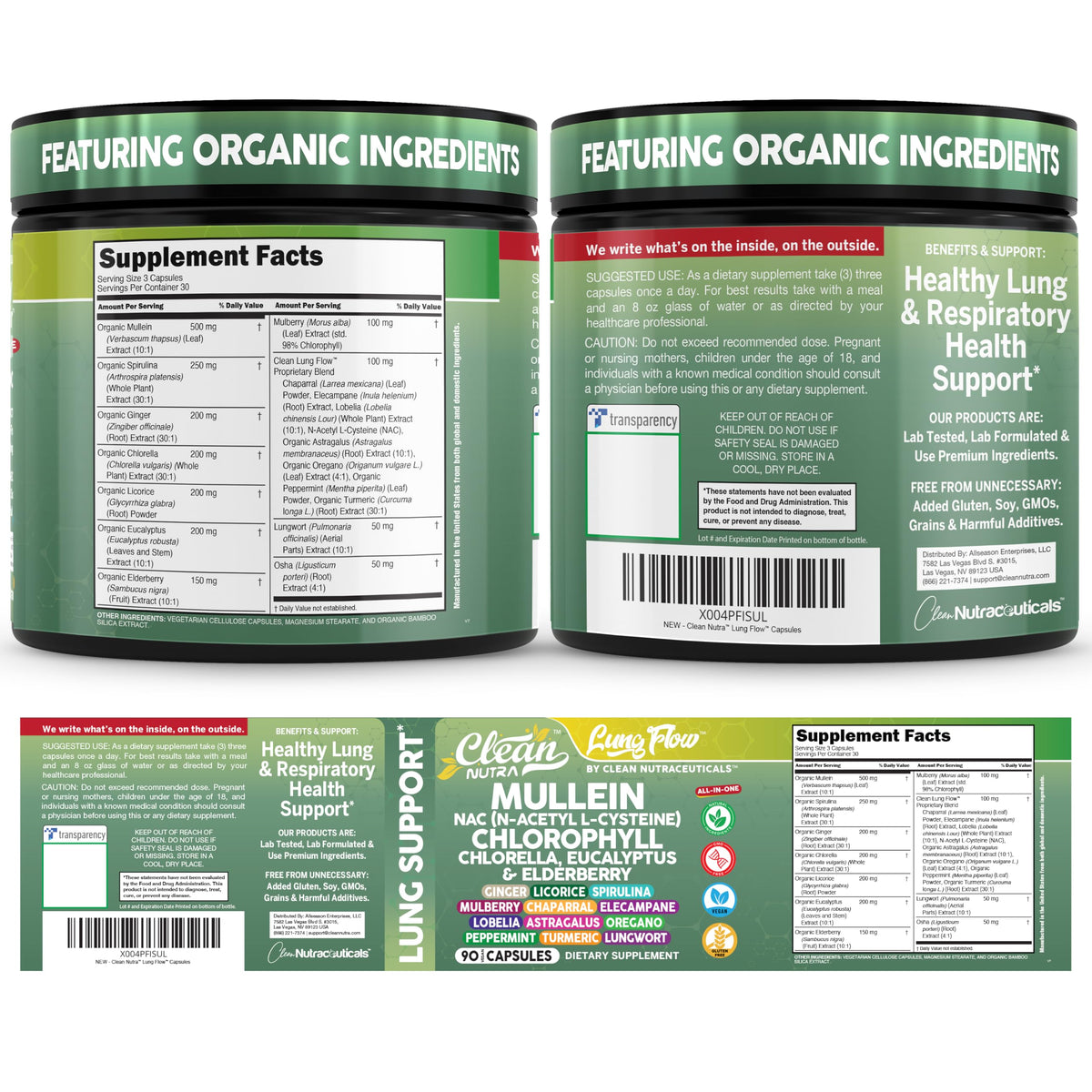 Clean Nutra Mullein Leaf Extract supports lung health and respiratory function. Perfect for daily use. Available at Curat Cart.