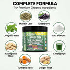 Discover Clean Nutra Mullein Leaf Extract, specially curated by Curat Cart for lung support with premium organic ingredients.