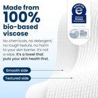 Discover Clean Skin Club Clean Towels, made from 100% bio-based viscose. Gentle on skin, eco-friendly, and effective.