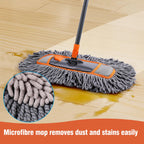 Experience effortless cleaning with the microfiber dust mop, specially curated by Curat Cart for your home. Removes dust and stains easily.