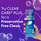 Experience a preservative-free clean with Clear Care Plus Contact Lens Solution, perfect for daily use. Available at Curat Cart.
