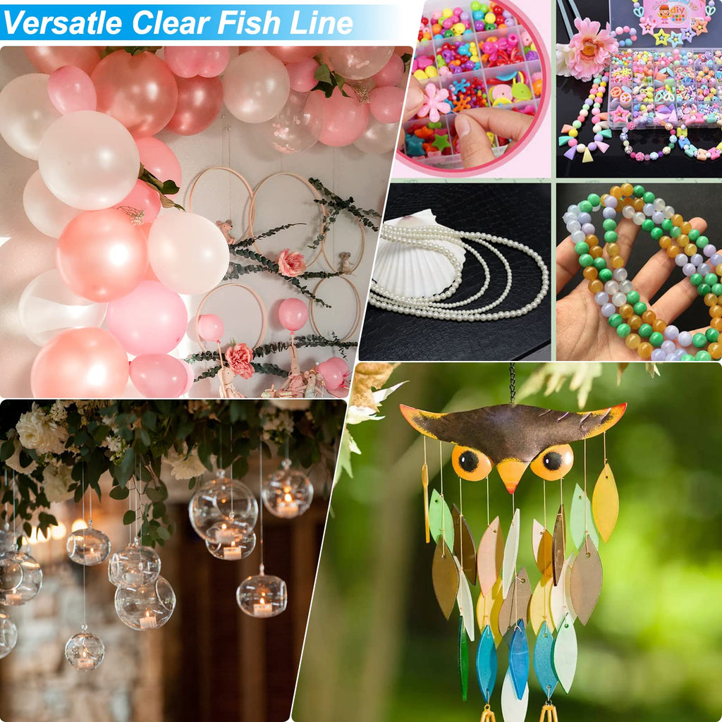 Versatile Clear Fishing Wire Monofilament Line ideal for crafting and decoration. Perfect for DIY projects. Available at Curat Cart.
